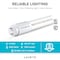 Luxrite T8 LED Tube Light Bulbs 13W (32W Equivalent) 1900LM 3000K Soft White Type A+B G13 Base 4-Pack LR34195-4PK - alternate 4